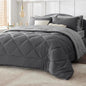 Reversible Queen Bed in a Bag with Comforters, Sheets, Pillowcases Queen King Full Twin