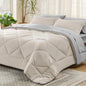 Reversible Queen Bed in a Bag with Comforters, Sheets, Pillowcases Queen King Full Twin