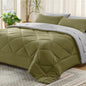 Reversible Queen Bed in a Bag with Comforters, Sheets, Pillowcases Queen King Full Twin