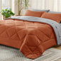 Reversible Queen Bed in a Bag with Comforters, Sheets, Pillowcases Queen King Full Twin