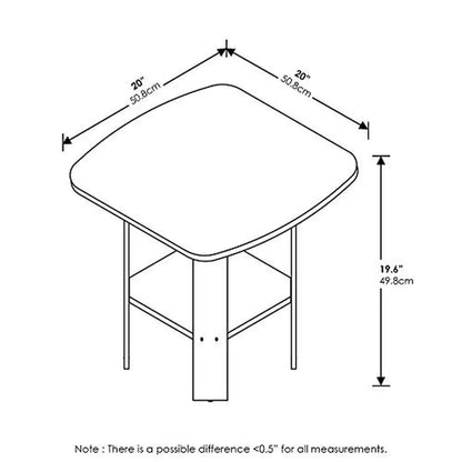 Simple Design 2-Pack End Table Set Espresso Marble Pattern