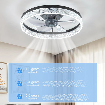 LED Ceiling Fan Light Quiet Remote Control