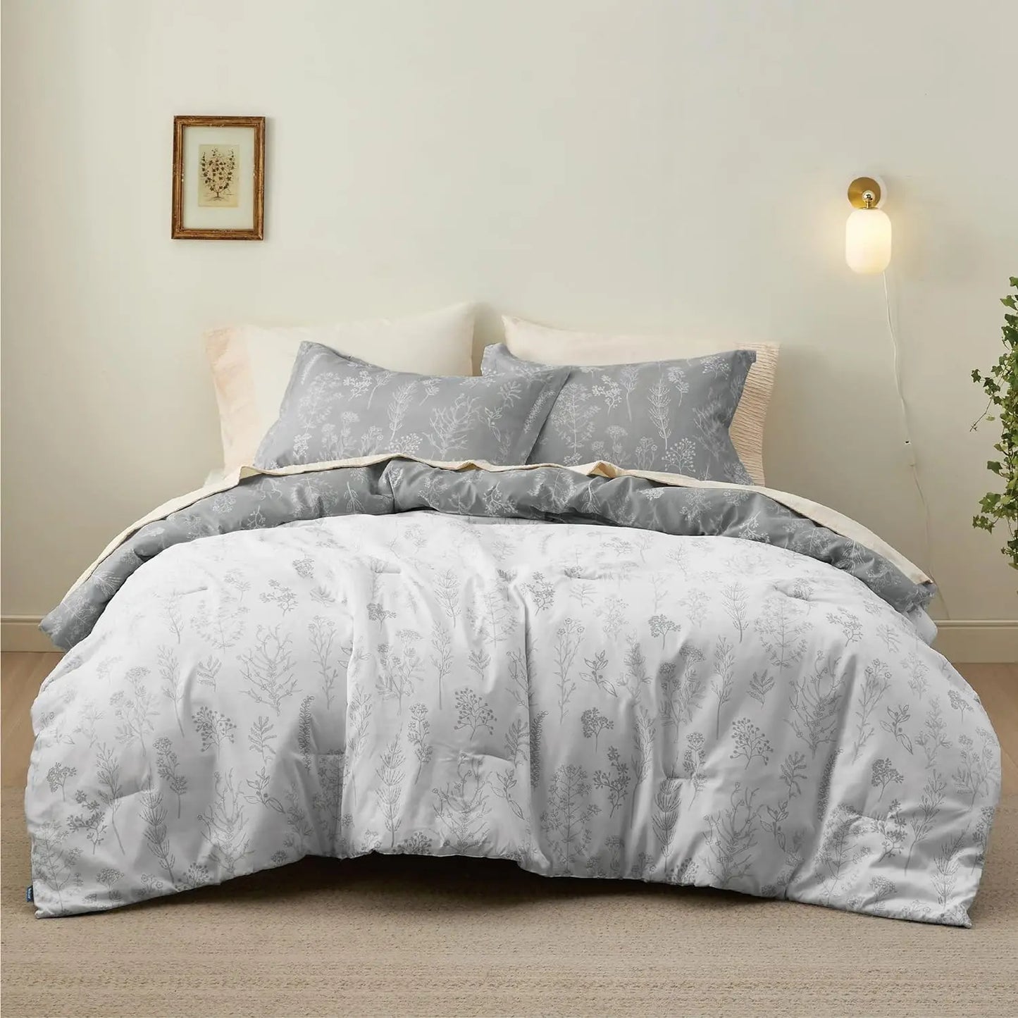 Bedsure Comforter Set - Cute Floral Bedding Comforter Sets