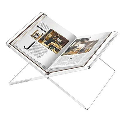 X-Type Clear Acrylic Book Holder Bookshelf