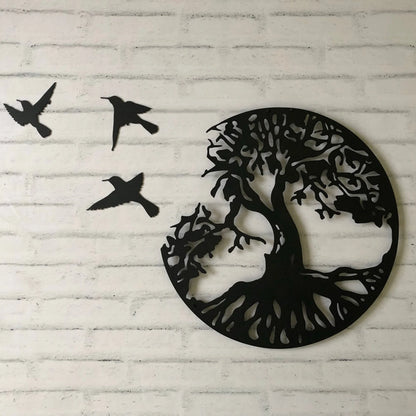 Wood Wall Decor Tree Of Life And Birds