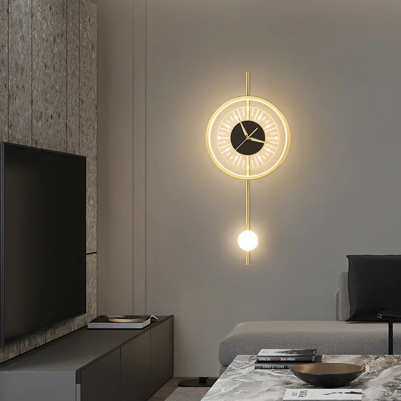 Modern Wall Clock LED Light