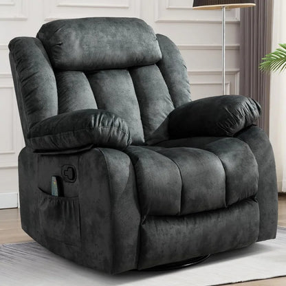 Massage Swivel Rocker Recliner Chair with Heat and Vibration