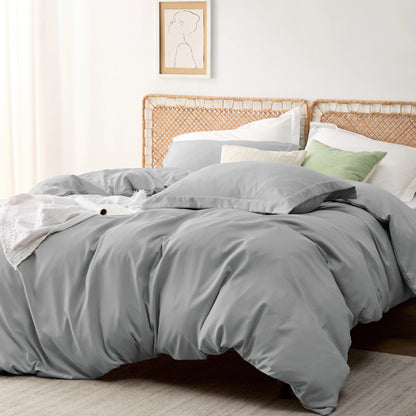 Duvet Cover - Derived from Bamboo Cooling Duvet Cover Set, 1 Duvet Cover  & 2 Pillow Shams