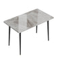 High Gloss 4-6 Seater Rectangular Marble Dining Table