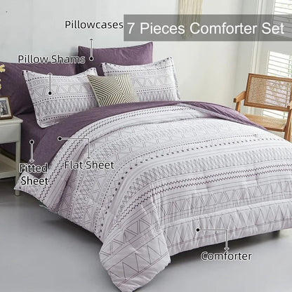 King Comforter Set, Complete Bedding Set with Sheet