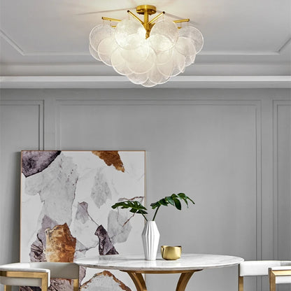 Nordic Glass Ceiling Chandelier Iron