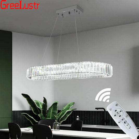 Crystal Oval Design Led Chandelier