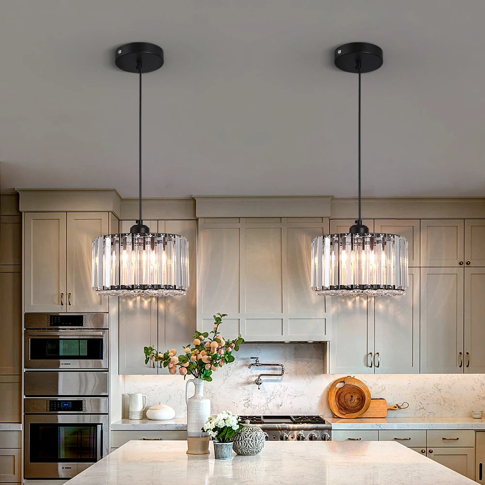 Adjustable Crystal Hanging Pendant Lamp