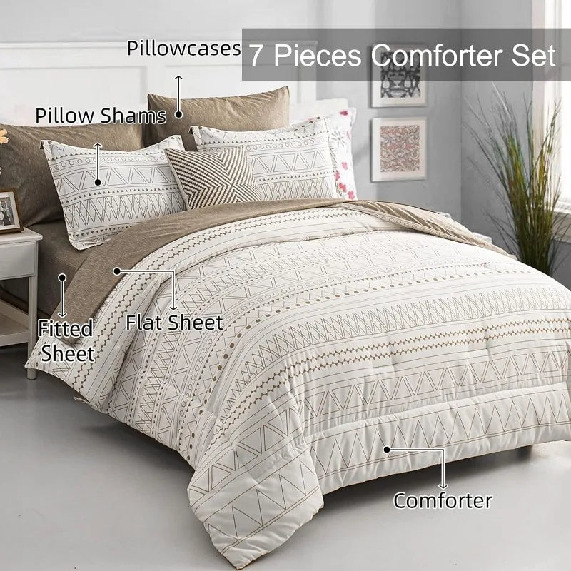 King Comforter Set, Complete Bedding Set with Sheet