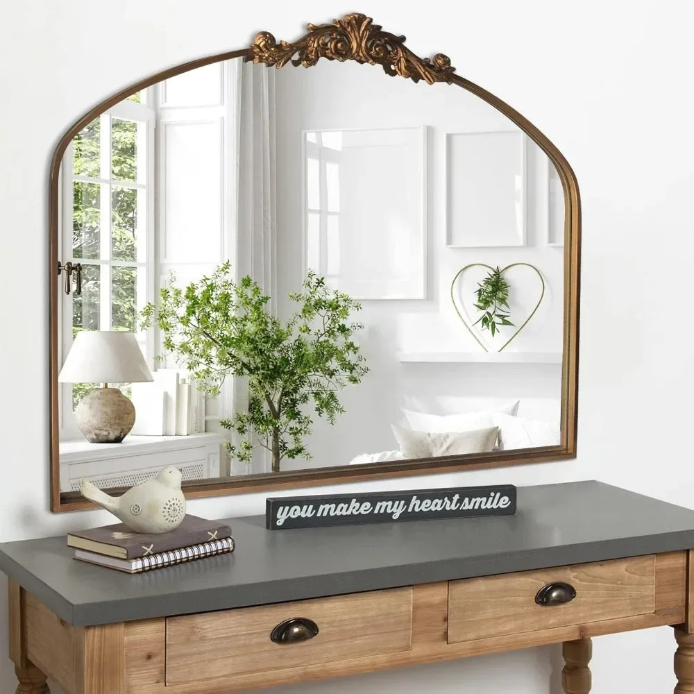 Antique Arched Wall Mirror