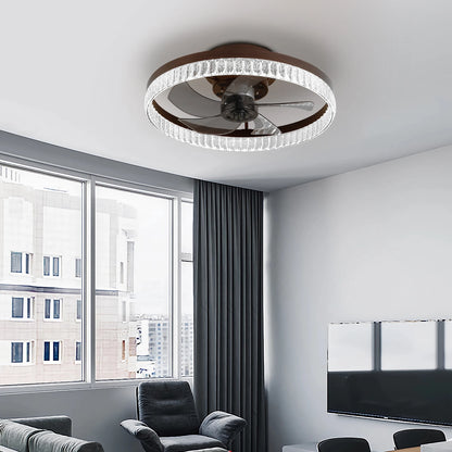 Minimalist Ring LED Chandelier Fan with Remote Control