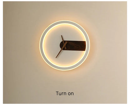 Modern LED Clock Wall Lamps