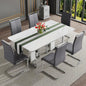 Luxury Dining Table Set 67'' Dining Table Set 6 Leather Upholstered Chairs