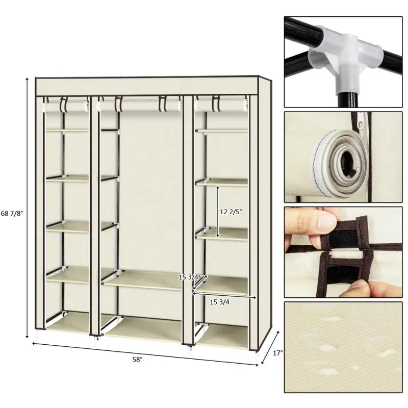 Dustproof Waterproof Portable Closet Wardrobe Storage