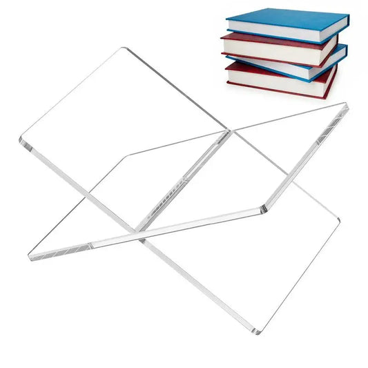 X-Type Clear Acrylic Book Holder Bookshelf