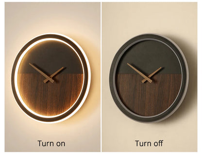 Modern LED Clock Wall Lamps