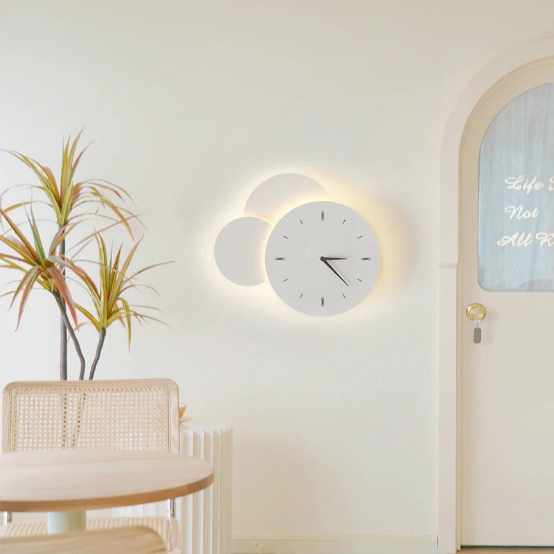 Modern LED Clock Wall Lamps