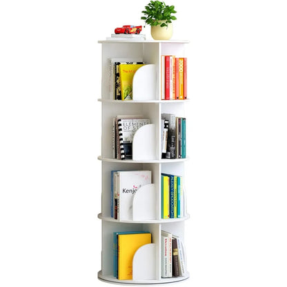 4 Tier 360° Revolving Corner Bookcase