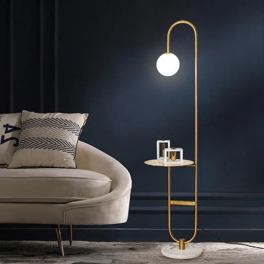 Modern Side Table Floor Lamp