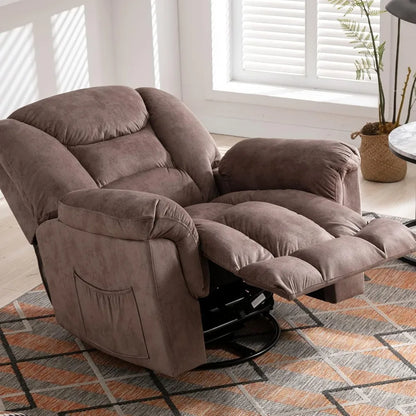 Swivel Rocker Recliner Chair Oversized Manual 360 Degree Swivel