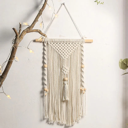 Macrame Woven Tapestry Bohemian Wall Hanging Tassel Fringe