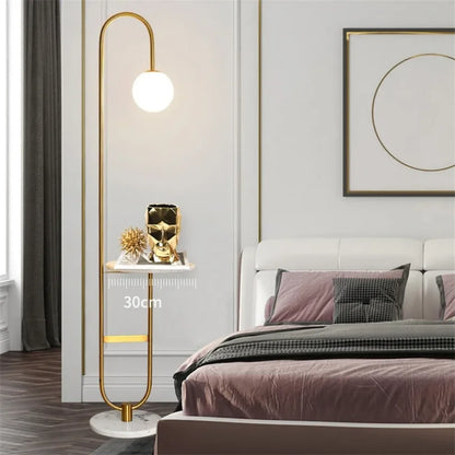 Modern Side Table Floor Lamp