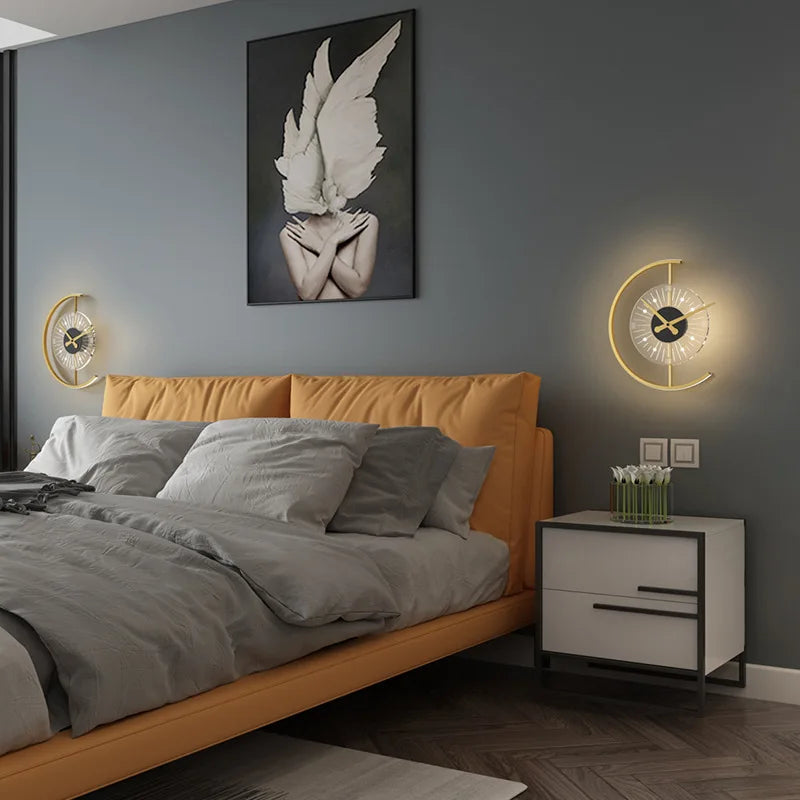 Modern Wall Clock LED Light