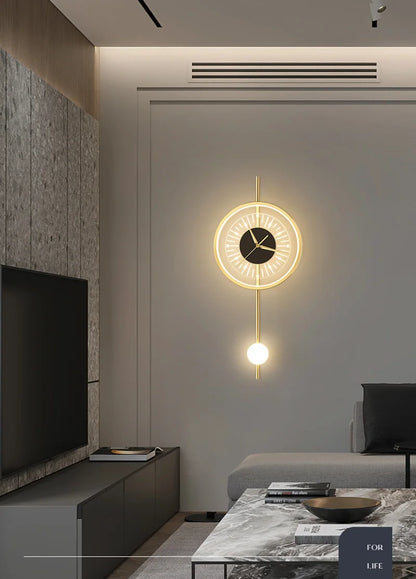 Modern Wall Clock LED Light