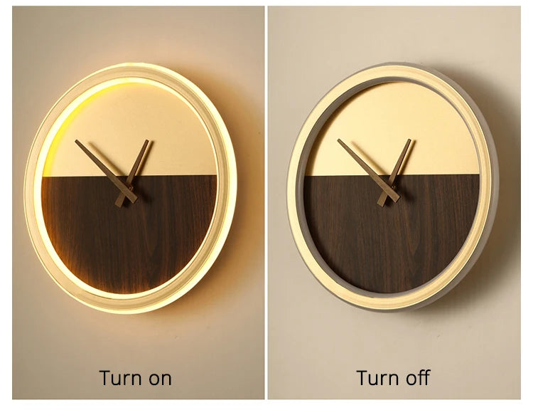 Modern LED Clock Wall Lamps