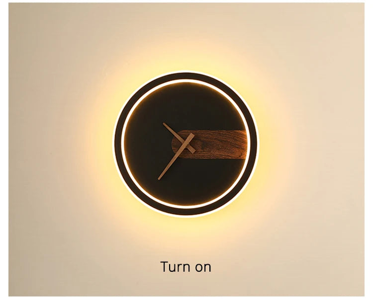 Modern LED Clock Wall Lamps