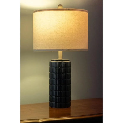 23" Modern Ceramic Table Lamp Set of 2