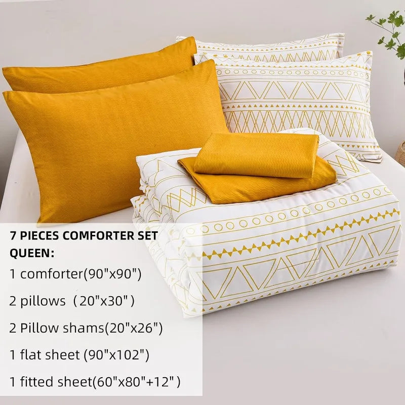 King Comforter Set, Complete Bedding Set with Sheet