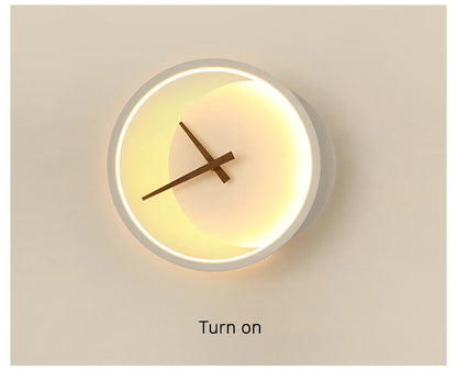 Modern LED Clock Wall Lamps