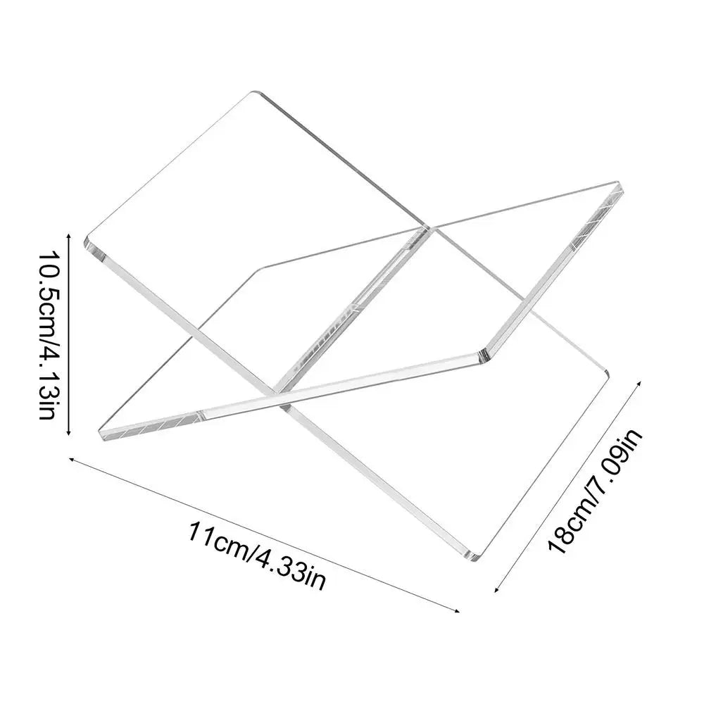 X-Type Clear Acrylic Book Holder Bookshelf