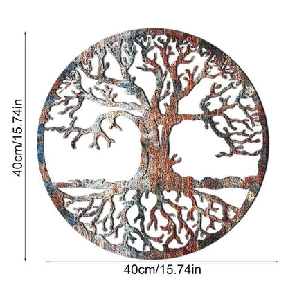 2D Iron Tree Wall Sculpture Life Tree Silhouette