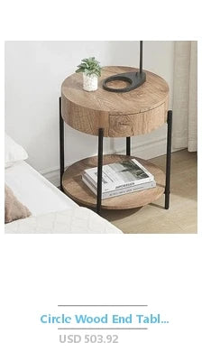 Modern Style 3-Piece Nesting Round Living Room End Tables