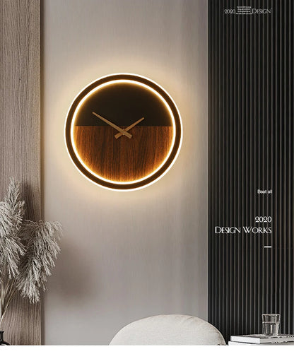 Modern LED Clock Wall Lamps