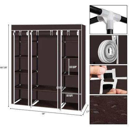 Dustproof Waterproof Portable Closet Wardrobe Storage