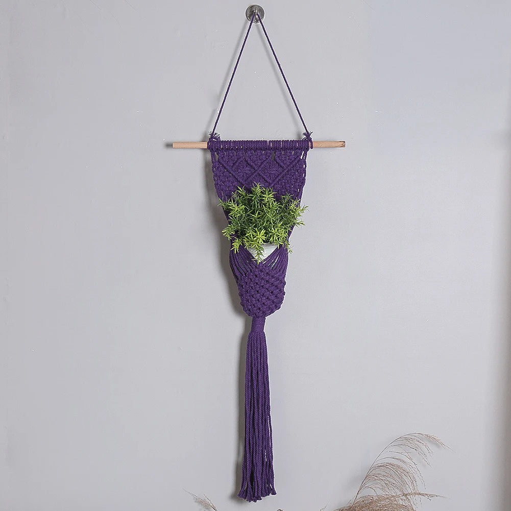 Macrame Woven Tapestry Bohemian Wall Hanging Tassel Fringe