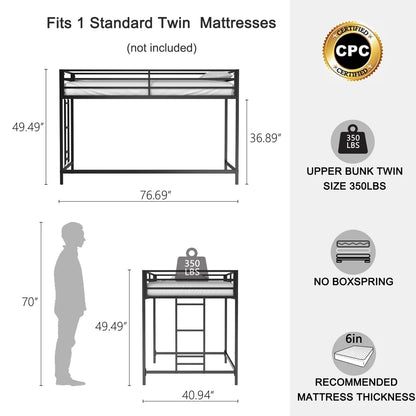 Junior Twin Loft Bunk Bedroom Furniture