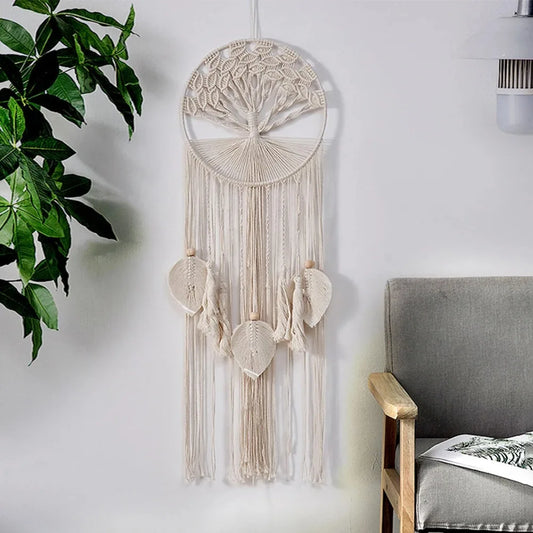 Macrame Woven Tapestry Bohemian Wall Hanging Tassel Fringe