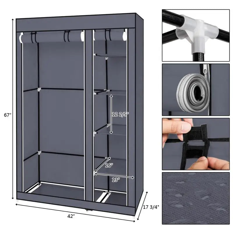 Dustproof Waterproof Portable Closet Wardrobe Storage