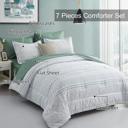 King Comforter Set, Complete Bedding Set with Sheet