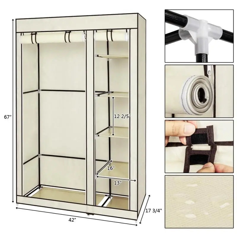 Dustproof Waterproof Portable Closet Wardrobe Storage