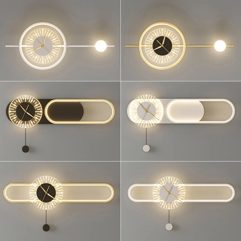 Modern Wall Clock LED Light